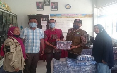 SMAN 1 Pasaman Terima Ribuan Masker dari BPBD Provinsi Sumatera Barat